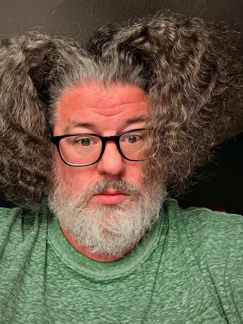 Garland — yes, the hair is real